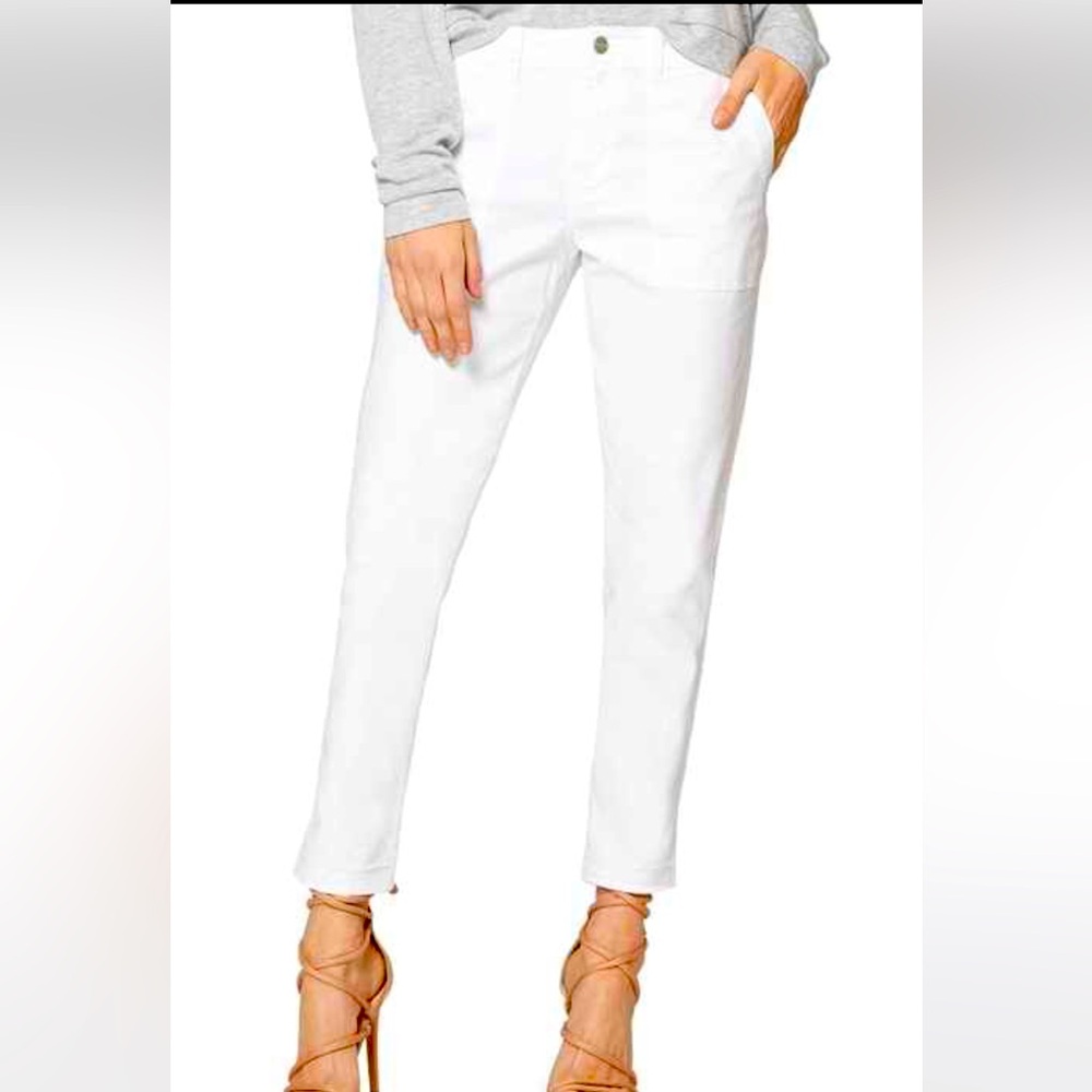 Sanctuary Peace Release Hem Cargo Pants, White, Size 25